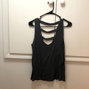 Tank top. Open cutout detail in back